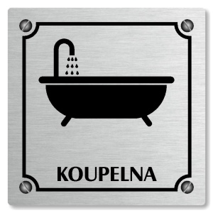 Koupelna, 118x118mm, stříbrná, Kansas